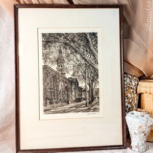 Nassau Hall‎ From Chancellor Green by Samuel V. Chamberlain